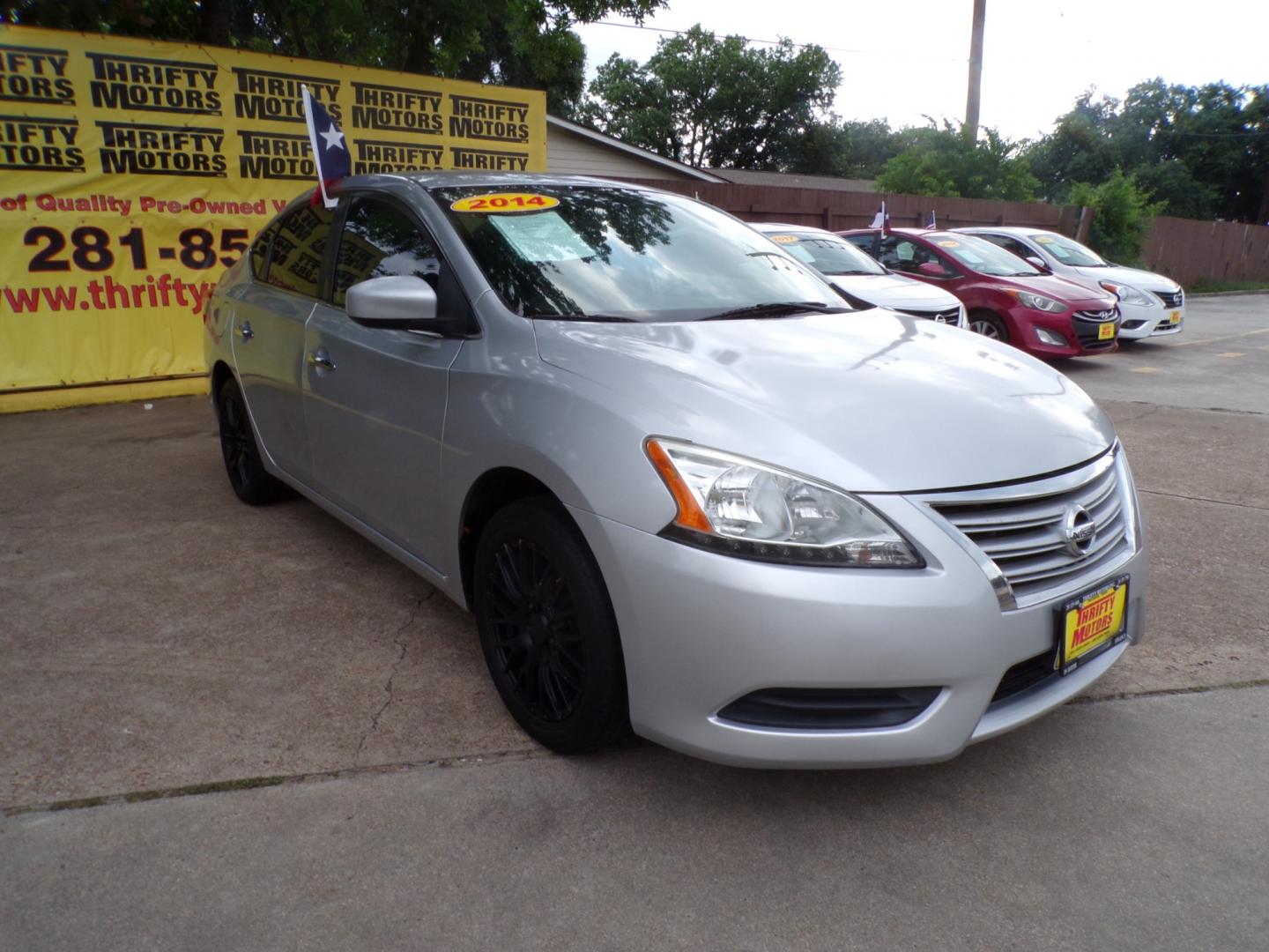 2014 /BLACK Nissan Sentra S 6MT (3N1AB7AP9EY) with an 1.8L L4 SFI DOHC 16V engine, 6-Speed Manual transmission, located at 16710 Clay Rd., Houston, TX, 77084, (281) 859-7900, 29.834864, -95.656166 - Photo#2